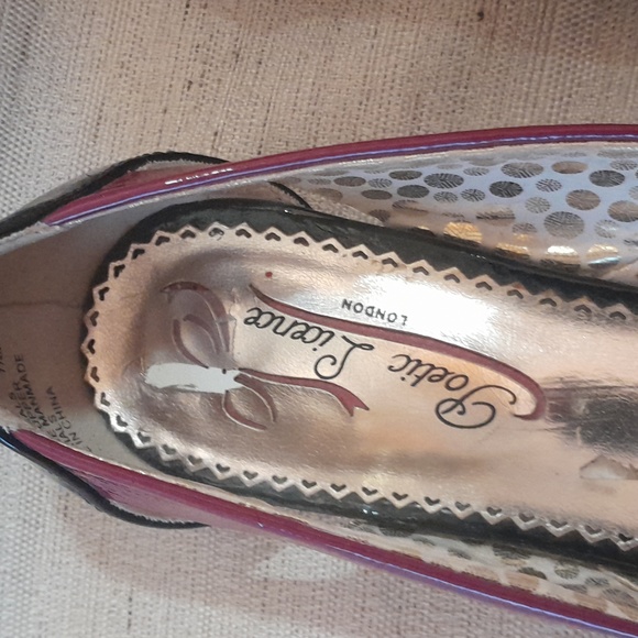 Poetic License Leather Peep Toe Tiny Heeled Sandals With Beaded Flowers 7.5 - Picture 4 of 14